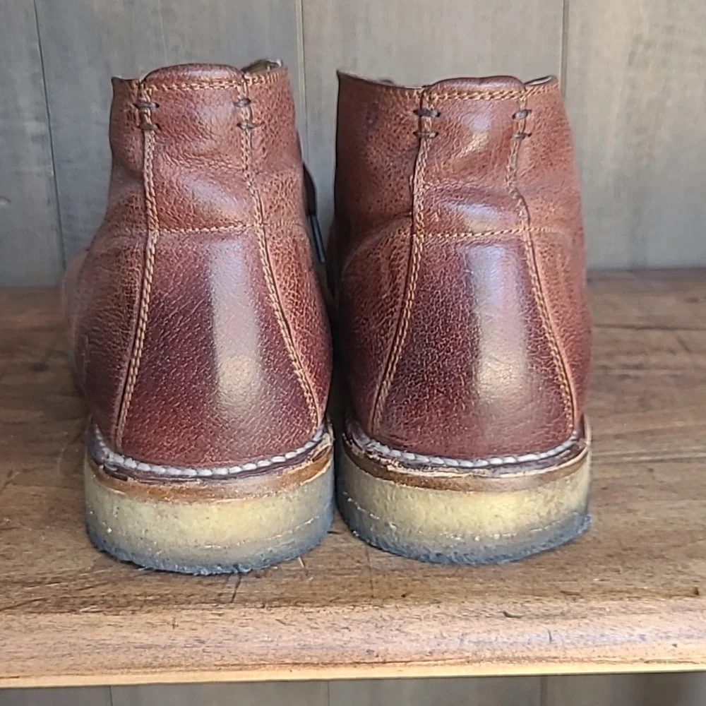 Frye Philip Crepe Chukka Boot Men's sz 11.5D Brown Leather Lace Up Shoes